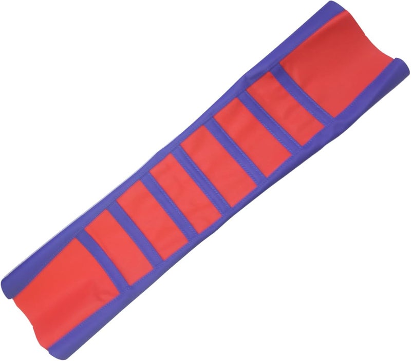 Adsspro Universal Motorcycle Seat Cover Non-Slip Suitable Rubber Striped Seat Covers Soft for YZ125 YZ250 YZ450F WR250F WR450F TTR230 YZ TTR WR 125 250 Dirt Pit Bike Motocross Off Road Motorbike (Blue+Red) - Image 2
